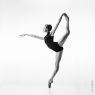 PHOTO: 1482 Title: 'Marianna On Pointe' - Marianna Barabás - Ballet Photography B&W