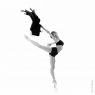 PHOTO: 1485 Title: Irina In Pique - Irina Tsymbal - Ballet Photography B&W